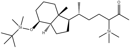 2-Heptanone, 6-[(1R,3aR,4S,7aR)-4-[[(1,1-dimethylethyl)dimethylsilyl]oxy]octahydro-7a-methyl-1H-inden-1-yl]-3-(trimethylsilyl)-, (6R)- 结构式