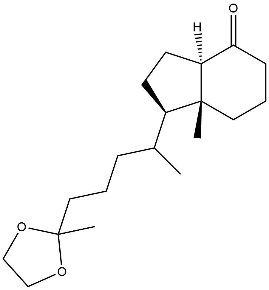 4H-Inden-4-one, octahydro-7a-methyl-1-[1-methyl-4-(2-methyl-1,3-dioxolan-2-yl)butyl]-, [1R-[1α(R*),3aβ,7aα]]- (9CI) 结构式