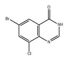 6-溴-8-氯喹唑啉-4(3H)-酮 结构式