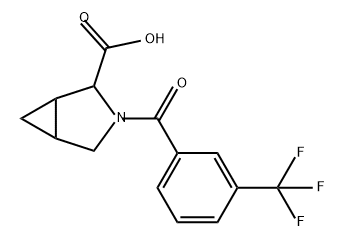 3-[3-(三氟甲基)苯甲酰]-3-氮杂双环[3.1.0]己烷-2-羧酸 结构式