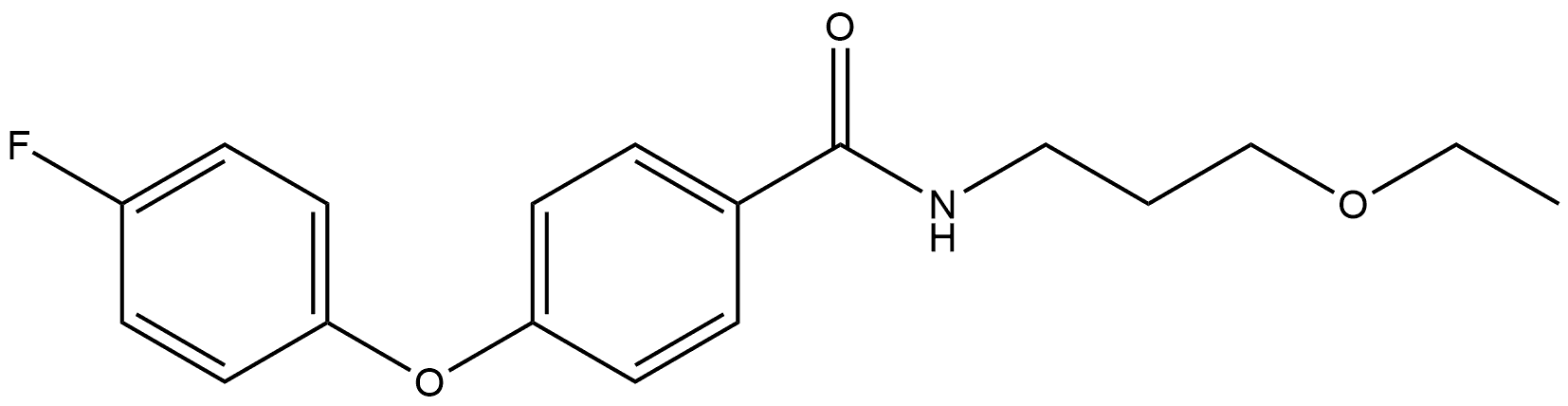 N-(3-Ethoxypropyl)-4-(4-fluorophenoxy)benzamide 结构式