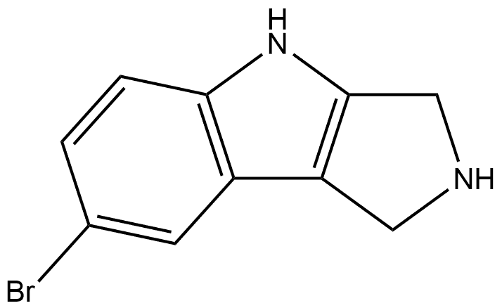 7-bromo-1,2,3,4-tetrahydropyrrolo[3,4-b]indole 结构式