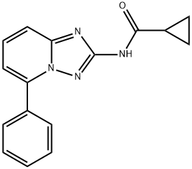 Cyclopropanecarboxam?ide,?N-?(5-?phenyl[1,?2,?4]?triazolo[1,?5-?a]?pyridin-?2-?yl)?- 结构式