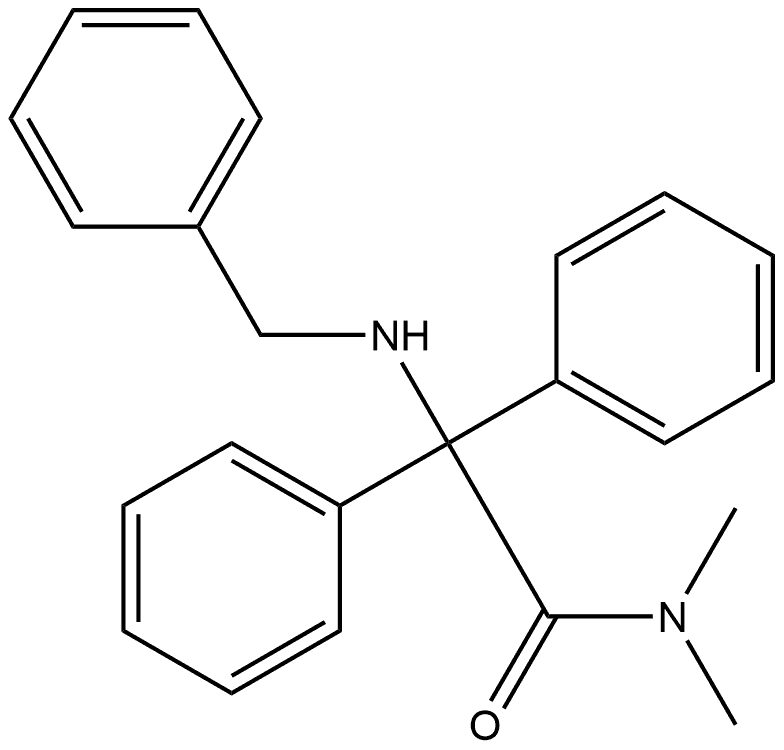 Benzeneacetamide, N,N-dimethyl-α-phenyl-α-[(phenylmethyl)amino]- 结构式