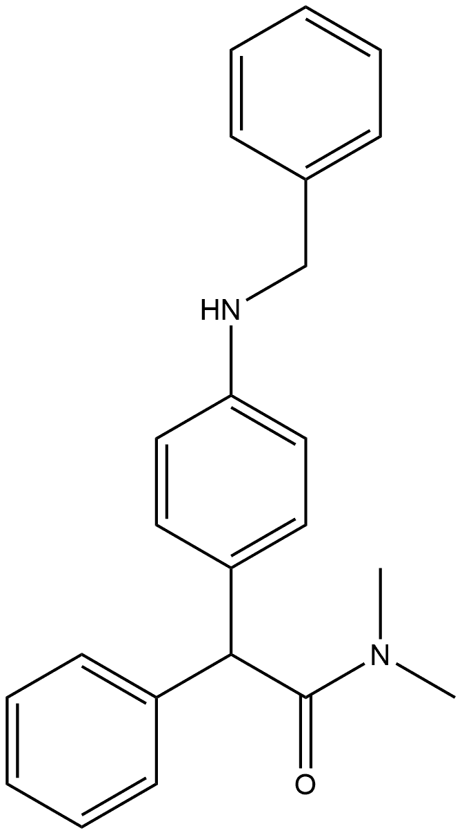 Benzeneacetamide, N,N-dimethyl-α-phenyl-4-[(phenylmethyl)amino]- 结构式