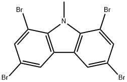 1,3,6,8-四溴-9-甲基-9H-咔唑 结构式