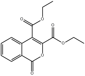1H-2-Benzopyran-3,4-dicarboxylic acid, 1-oxo-, 3,4-diethyl ester 结构式