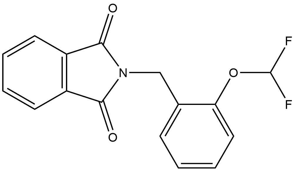 2-[[2-(Difluoromethoxy)phenyl]methyl]-1H-isoindole-1,3(2H)-dione 结构式