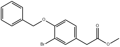 2-(4-(苄氧基)-3-溴苯基)乙酸甲酯 结构式