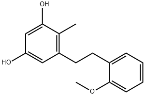 1,3-Benzenediol, 5-[2-(2-methoxyphenyl)ethyl]-4-methyl- 结构式