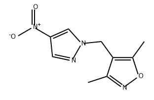 Isoxazole, 3,5-dimethyl-4-[(4-nitro-1H-pyrazol-1-yl)methyl]- 结构式
