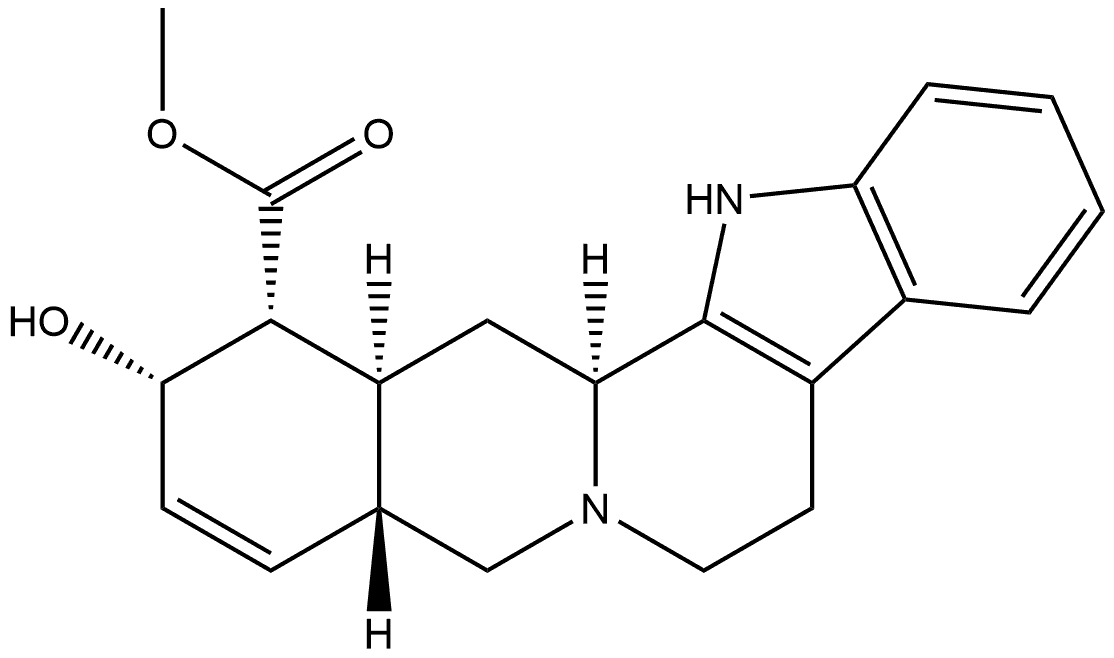 Yohimban-16-carboxylic acid, 18,19-didehydro-17-hydroxy-, methyl ester, (16α,17α)- 结构式
