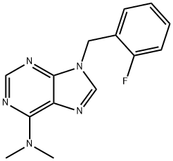 9-(2-Fluorobenzyl)-N,N-dimethyl-9H-purin-6-amine 结构式