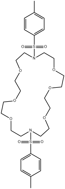 1,4,7,13,16,19-Hexaoxa-10,22-diazacyclotetracosane, 10,22-bis[(4-methylphenyl)sulfonyl]- 结构式