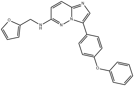 Imidazo[1,2-b]pyridazin-6-amine, N-(2-furanylmethyl)-3-(4-phenoxyphenyl)- 结构式