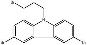3,6-二溴-9-(3-溴丙基)-9H-咔唑 结构式