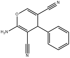 4H-Pyran-3,5-dicarbonitrile, 2-amino-4-phenyl- 结构式