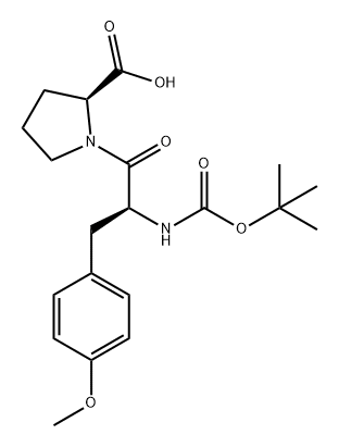 L-Proline, N-[(1,1-dimethylethoxy)carbonyl]-O-methyl-L-tyrosyl- 结构式