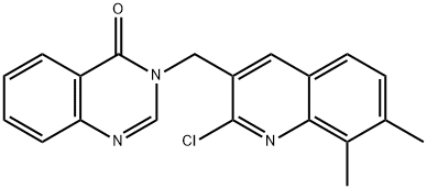 3-((2-Chloro-7,8-dimethylquinolin-3-yl)methyl)quinazolin-4(3H)-one 结构式