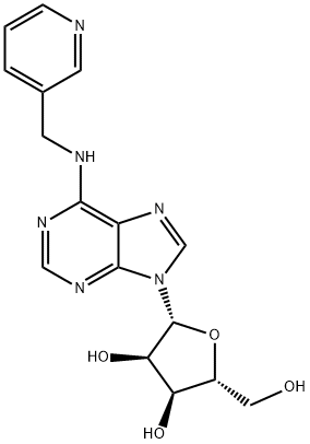 (2R,3S,4R,5R)-2-(Hydroxymethyl)-5-(6-((pyridin-3-ylmethyl)amino)-9H-purin-9-yl)tetrahydrofuran-3,4-diol 结构式