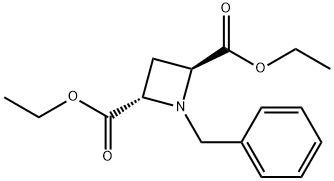 2,4-Azetidinedicarboxylic acid, 1-(phenylmethyl)-, 2,4-diethyl ester, (2S,4S)- 结构式