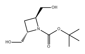 1-Azetidinecarboxylic acid, 2,4-bis(hydroxymethyl)-, 1,1-dimethylethyl ester, (2S,4S)- 结构式