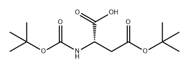 4-(叔丁氧基)-2-((叔丁氧基羰基)氨基)-4-氧代丁酸 结构式