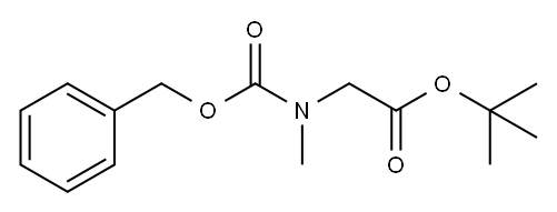 Glycine, N-methyl-N-[(phenylmethoxy)carbonyl]-, 1,1-dimethylethyl ester 结构式