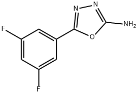 1,3,4-Oxadiazol-2-amine, 5-(3,5-difluorophenyl)- 结构式