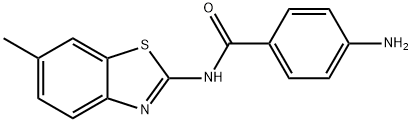 4-氨基-N-(6-甲基-2-苯并噻唑基)苯甲酰胺 结构式