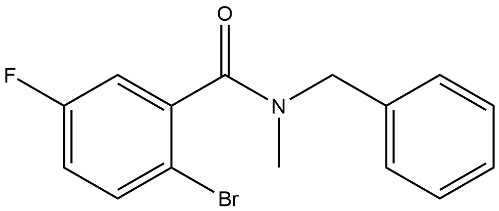 2-Bromo-5-fluoro-N-methyl-N-(phenylmethyl)benzamide 结构式