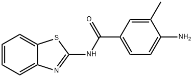 4-氨基-N-(2-苯并噻唑基)-3-甲基苯甲酰胺 结构式