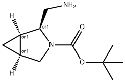 rel-tert-butyl (1R,2S,5S)-2-(aminomethyl)-3-azabicyclo[3.1.0]hexane-3-carboxylate 结构式