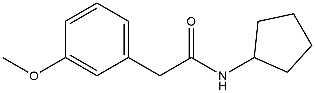 N-Cyclopentyl-3-methoxybenzeneacetamide 结构式