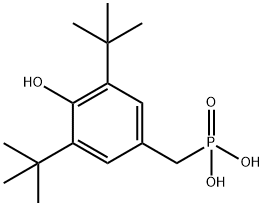Phosphonic acid, P-[[3,5-bis(1,1-dimethylethyl)-4-hydroxyphenyl]methyl]- 结构式