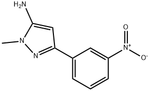 1-甲基-3-(3-硝基苯基)-1H-吡唑-5-胺 结构式