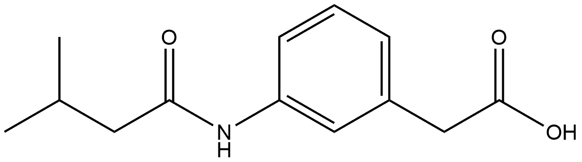 3-[(3-Methyl-1-oxobutyl)amino]benzeneacetic acid 结构式