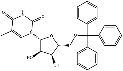 Uridine, 5-methyl-5'-O-(triphenylmethyl)- 结构式