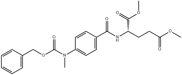 dimethyl (4-(((benzyloxy)carbonyl)(methyl)amino)benzoyl)-L-glutamate 结构式