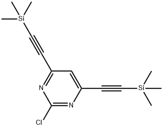 2-氯-4,6-双((三甲基甲硅烷基)乙炔基)嘧啶 结构式