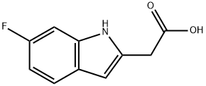 2-(6-fluoro-1H-indol-2-yl)acetic acid 结构式