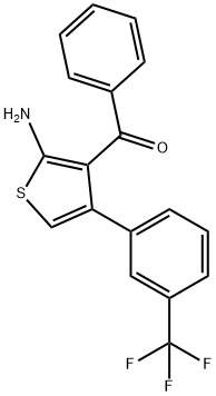 Methanone, [2-amino-4-[3-(trifluoromethyl)phenyl]-3-thienyl]phenyl- 结构式