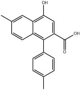 4-羟基-6-甲基-1-对甲苯基-[2]萘甲酸 结构式