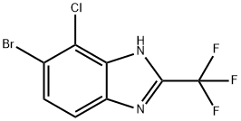 5-Bromo-4-chloro -2-(trifluoromethyl)-1H-benzimidazole 结构式