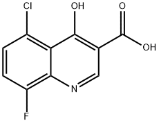 5-Chloro-8-fluoro-4-hydroxyquinoline-3-carboxylic acid 结构式