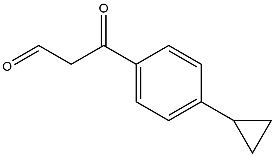 4-Cyclopropyl-β-oxobenzenepropanal 结构式