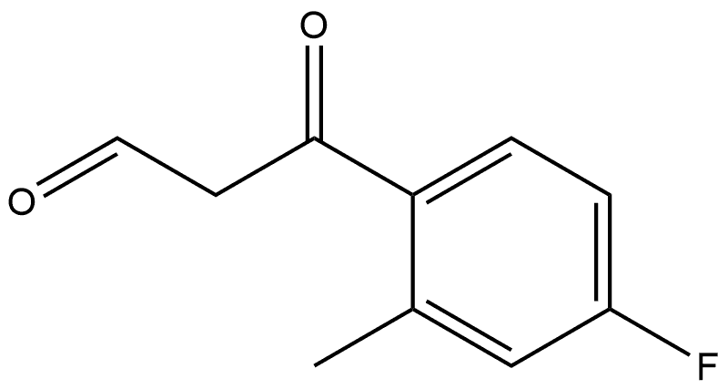 4-Fluoro-2-methyl-β-oxobenzenepropanal 结构式