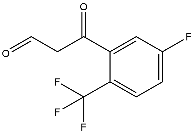 5-Fluoro-β-oxo-2-(trifluoromethyl)benzenepropanal 结构式