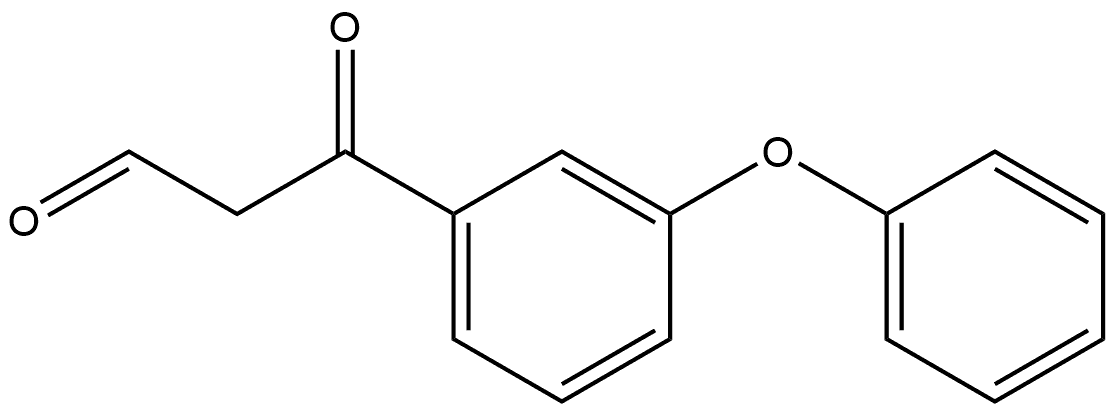 β-Oxo-3-phenoxybenzenepropanal 结构式