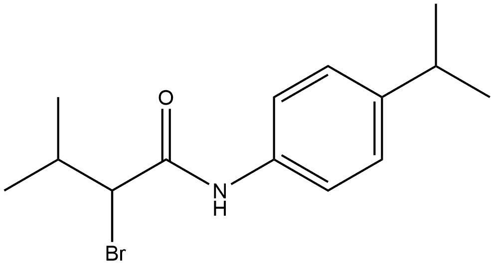 2-Bromo-3-methyl-N-[4-(1-methylethyl)phenyl]butanamide 结构式